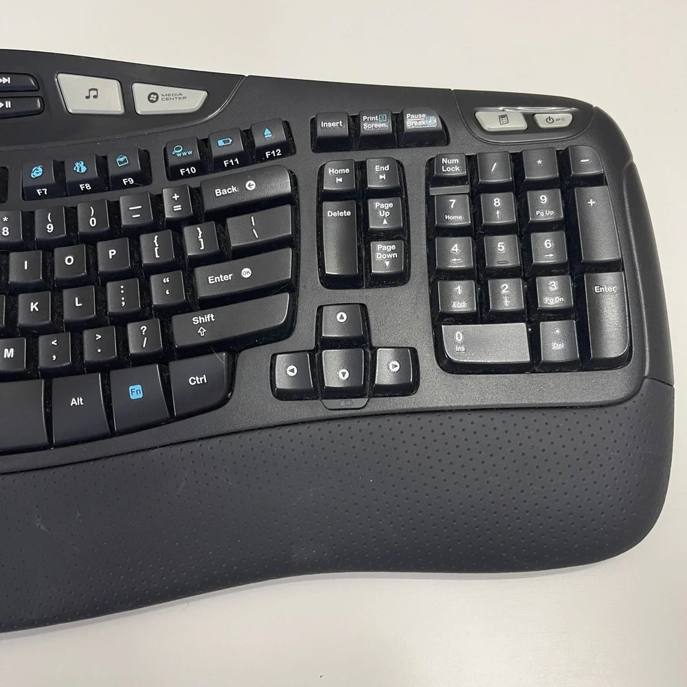 Logitech Wireless Keyboard Black K350 Wave‎ Ergonomic Comfort (NO Dongle)